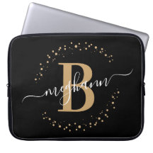 Matig Simple Girly Black Gold Monogram Script