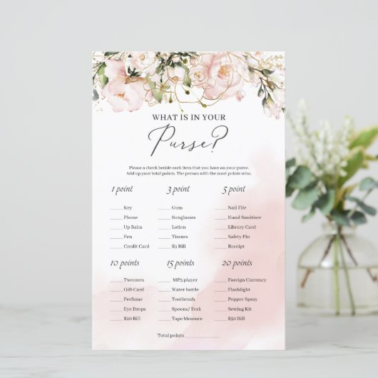 Matig spoelroze florale wat in uw tas zit (Staand voorkant)