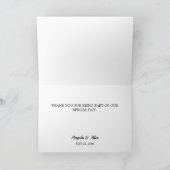 Matig Stijlrood hart Bedankkaart (Binnen)