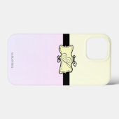 Matig Stijlvol Meisje Stripe Geel Roze Case-Mate iPhone Case (Achterkant (horizontaal))