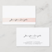 Matig, stijlvol ontwerp met zwarte roze wit visitekaartje (Voorkant / Achterkant)