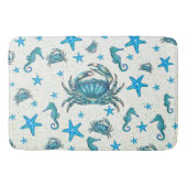 Matig strand Blauwe krab Zeepaardje Badmat (Voorkant)