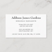 Matig Succulent Garden Green Botanicals Nursery Visitekaartje (Achterkant)