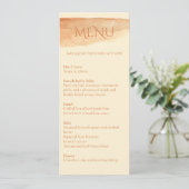 Matig tabelmenu voor elegante waterverfkleuren menu (Staand voorkant)
