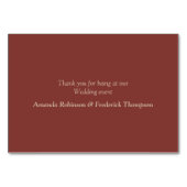 Matig Tan - Marsala-wijntantone strepen Tafelkaart Kaart (Achterkant)