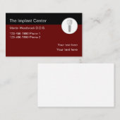 Matig tandheelkundig implantaat Tentist Klinisch Visitekaartje (Voorkant / Achterkant)