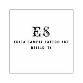 Matig Tattoo kunstenaar Minimale Typografie Monogr Rubberstempel (Afrduk)