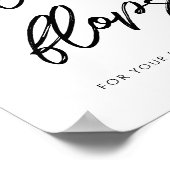 Matig Teenslippers trouwbord Poster (Hoek)