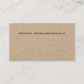 Matig therapistisch Visitekaartje voor zonnebloeme (Achterkant)