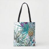 Matig trendpatroon anananasappels, zomerkic tote bag (Voorkant)