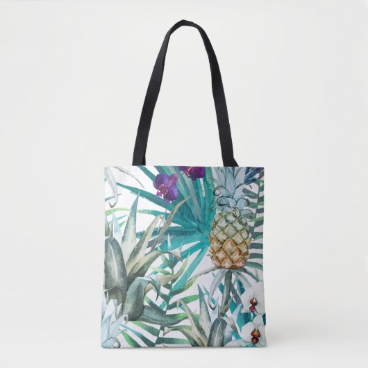 Matig trendpatroon anananasappels, zomerkic tote bag (Voorkant)