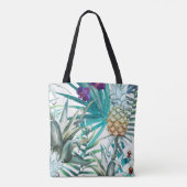 Matig trendpatroon anananasappels, zomerkic tote bag (Achterkant)