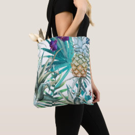 Matig trendpatroon anananasappels, zomerkic tote bag