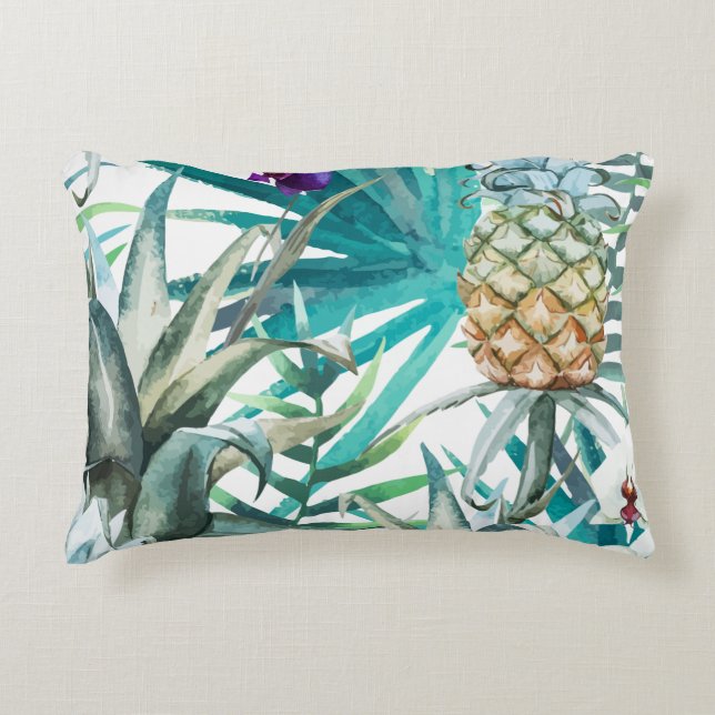 Matig trendpatroon anananasappelvruchtenfamilie ch accent kussen (Voorkant)
