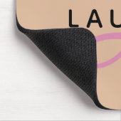 Matig Trendy Beige Roze Monogram van het Manuscrip Muismat (Hoek)