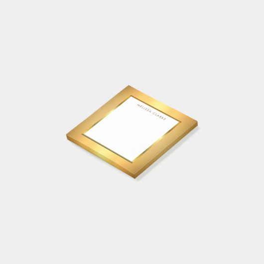 Matig trendy chic gold monogram post-it® notes (Schuin)