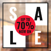 Matig Trendy-gebarentaal voor winkelverkoop Raamsticker (Vel 2)