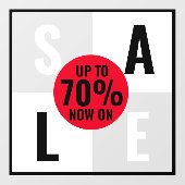 Matig Trendy-gebarentaal voor winkelverkoop Raamsticker (Vel)