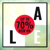 Matig Trendy-gebarentaal voor winkelverkoop Raamsticker (Vel 3)