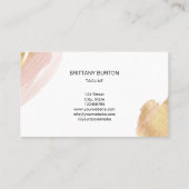 Matig Trendy Minimal Blush Pink Girly Visitekaartje (Achterkant)