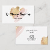 Matig Trendy Minimal Blush Pink Girly Visitekaartje (Voorkant / Achterkant)