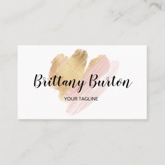 Matig Trendy Minimal Blush Pink Girly Visitekaartje (Voorkant)