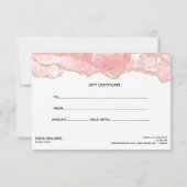 Matig Trendy Roos gouddrip Certificate Cadeaukaart (Achterkant)