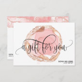 Matig Trendy Roos gouddrip Certificate Cadeaukaart (Voorkant / Achterkant)