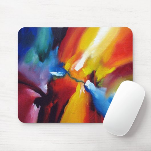 Matig Trendy Schilderen rood Blauw Geel Groen Muismat (Met muis)