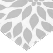 Matig turquoise gray floral tablecloth, dahlias tafelkleed (Gekanteld)