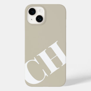 Matig vet meel wit monogram Case-Mate iPhone 14 hoesje