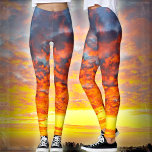 Matig vet oranje gele wolken fotokicum leggings<br><div class="desc">Wees een trendsetter in deze superverbluffende fotografie-leggings van een briljante oranje, gele en stalen blauwe wolkenzonsondergang! Werk uit, voer boodschappen uit of ga gewoon door. Zo uniek, zult u nooit zich over enige copycats moeten ongerust maken! Voeg een solide zwarte top toe voor de ultieme casual verfijning. Ik bied ook...</div>