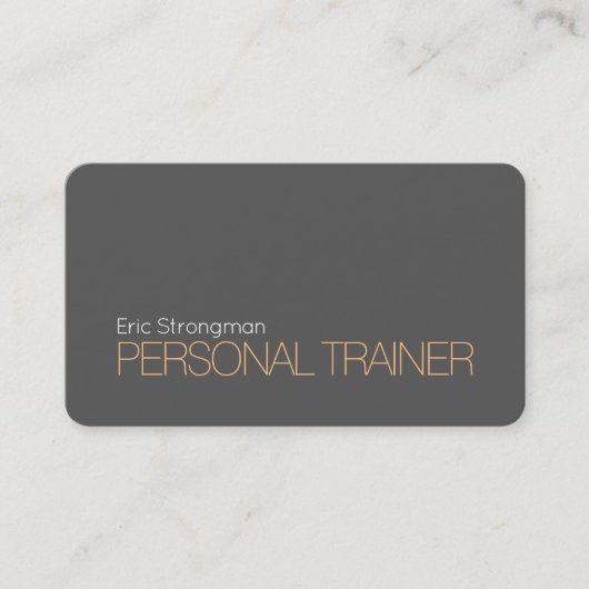 Matig vetgedrukt duo-toongrijs sinaasappel visitekaartje (Voorkant)