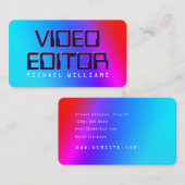 Matig vetgedrukte kleurrijke gradiënt visitekaartje (Voorkant / Achterkant)