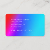 Matig vetgedrukte kleurrijke gradiënt visitekaartje (Achterkant)