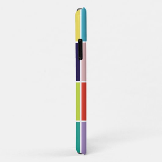 Matig vierkant kleurenblok monogrammen Case-Mate iPhone case (Achterkant/rechts)