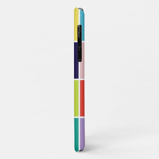 Matig vierkant kleurenblok monogrammen Case-Mate iPhone case (Achterkant/links)