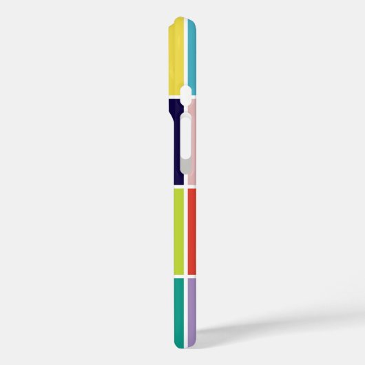 Matig vierkant kleurenblokmonogram Case-Mate iPhone case (Achterkant / Links)