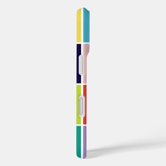 Matig vierkant kleurenblokmonogram Case-Mate iPhone case (Achterkant / Rechts)