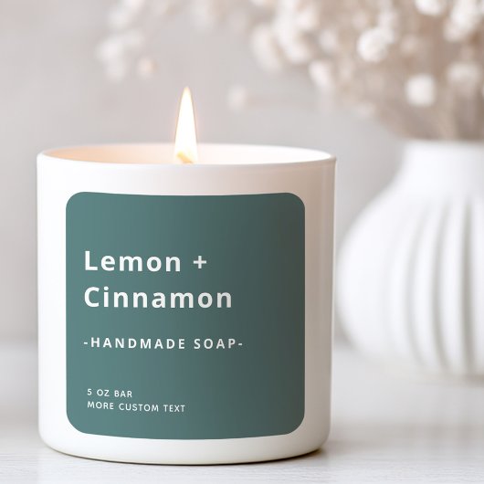 Matig vierkant stoffige dennengroenetiket vierkante sticker