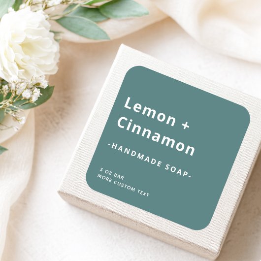 Matig vierkant stoffige dennengroenetiket vierkante sticker