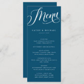 Matig Vlaams Manuscript, donkerblauw Menu (Voorkant / Achterkant)