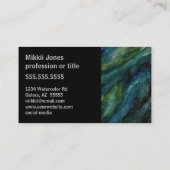 Matig Waterverf Galaxy Hand Gepineerd Monogram Visitekaartje (Achterkant)