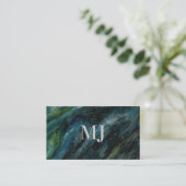 Matig Waterverf Galaxy Hand Gepineerd Monogram Visitekaartje (Staand voorkant)