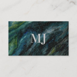 Matig Waterverf Galaxy Hand Gepineerd Monogram Visitekaartje