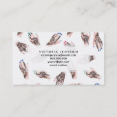 Matig waterverf henna tatoeëerde handen patroon visitekaartje (Achterkant)