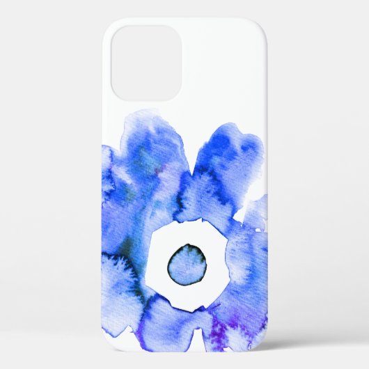 Matig waterverf met bloem, met de hand getrokken H Case-Mate iPhone Case (Achterkant)