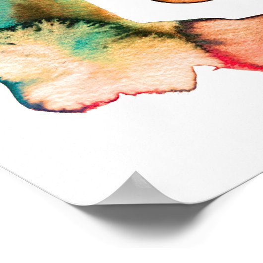 Matig waterverf met de hand getrokken poster (Hoek)