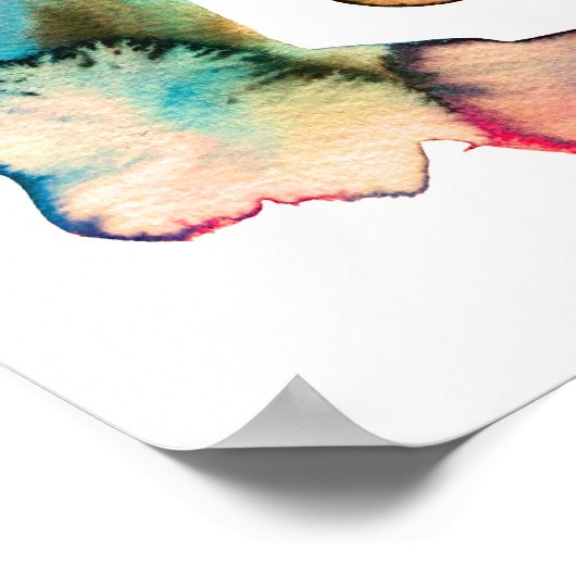 Matig waterverf met de hand getrokken poster (Hoek)