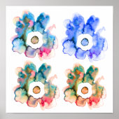 Matig waterverf met de hand getrokken poster (Voorkant)